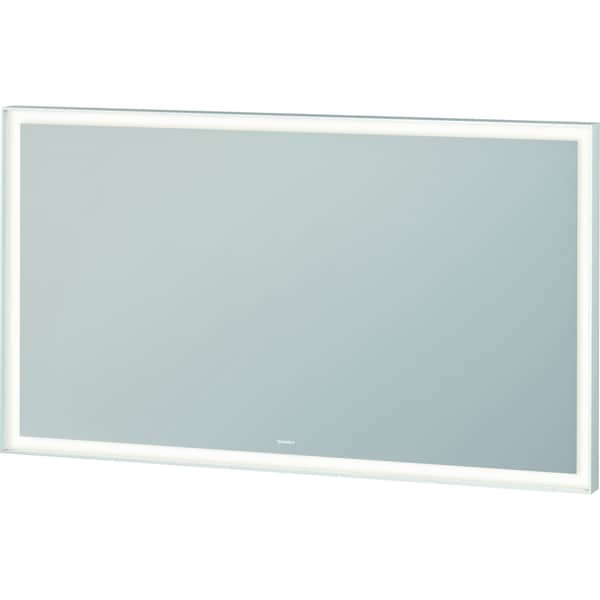 Duravit L-Cube Mirror, 47 1/4 X2 5/8 X27 1/2 White Aluminum Matt, Light Field, Square, Lc738300000 LC7383000006000 - main